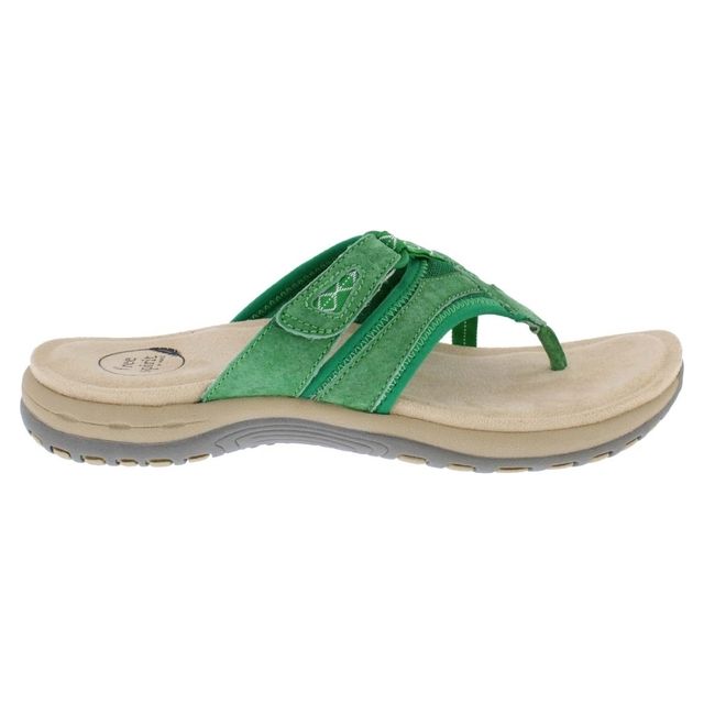 Earth Spirit Juliet 01 Green Suede Womens Toe Post Sandals 40724